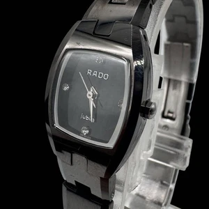 Orologio Donna RADO Jubile 120.0281.3 Quadrante Nero 4P Diamante Quarzo【H】 - Foto 1 di 8