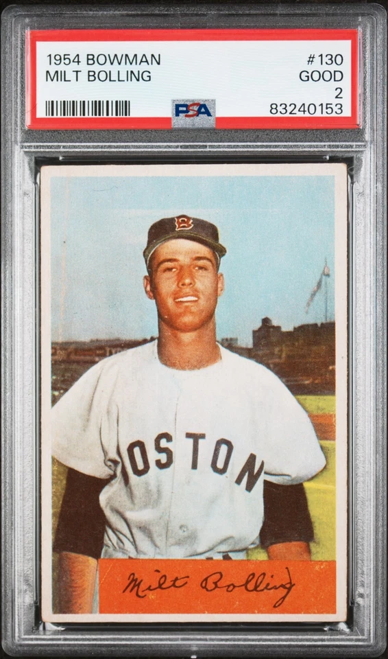 1954 BOWMAN #130 MILT BOLLING PSA GOOD 2 - Image 1 of 2