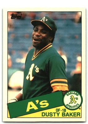1985 Topps Traded Baseball #4T - Dusty Baker Oakland Athletics - Combined Ship - Image 1 of 2