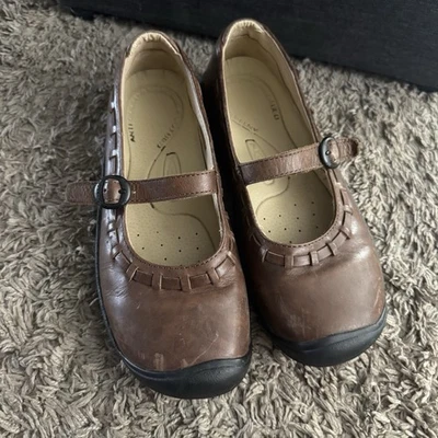 Zapatos cómodos Keen Presidio Mary Jane para mujer talla 8 cuero marrón 1007655 Foto 1 de 4