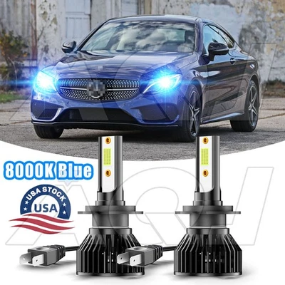 Kit de bombillas LED de haz bajo 8000 k azul para Mercedes-Benz C300 2008-2017 H7 Foto 1 de 4