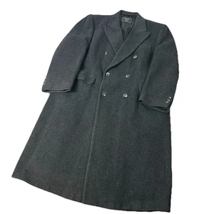 Cappotto lungo doppiopetto Christian Dior Monsieur vintage lana nero uomo 46 R - Foto 1 di 8