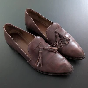 Frye Erica venezianische Leder Quaste Halbschuhe schokobraun Größe 7,5 - Bild 1 von 9