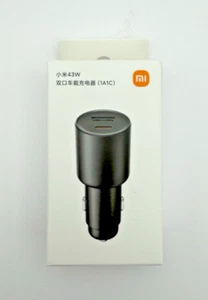 Original Xiaomi 43W Dual Port USB-A & USB-C Fast Car Charger New in Box - Picture 1 of 5