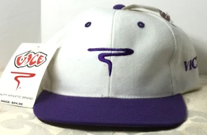 New Vintage Vice Quality Athletic Brand Kee & Ed Purple White Snapback Hat Cap - Picture 1 of 7