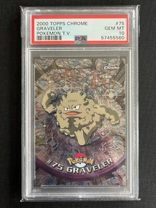 PSA 10 Topps Chrome Graveler #75 Holo Rare Pokemon TV 2000 GEM MINT - Picture 1 of 2