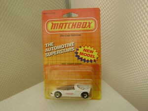 1986 MATCHBOX SUPERFAST MB49 WHITE PEUGEOT QUASAR NEW ON CARD