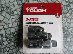 Hyper Tough 3 Piece Universal Joint Set For Ratchet Drive 1/4",3/8",1/2" - Picture 1 of 2