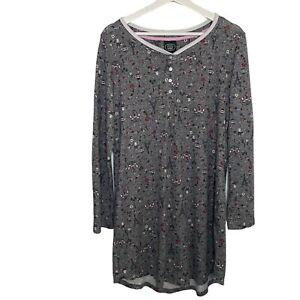 Laura Ashley Women's Paris Theme Long Sleeve Pullover Nightgown Sz XL
