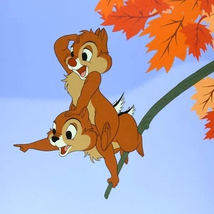 Chip n Dale Original Color Proof Production Cel Disney Animation Art sericel and - Picture 1 of 4