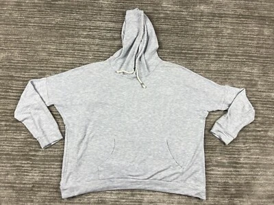 Suéter com capuz feminino Tresics pequeno cinza mistura de rayon casual - Imagem 1 de 4