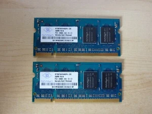 Nanya 512MB 2x256MB PC2-4200 NT256T64UH4A0FN-37B SODIMM laptop memory - Picture 1 of 1