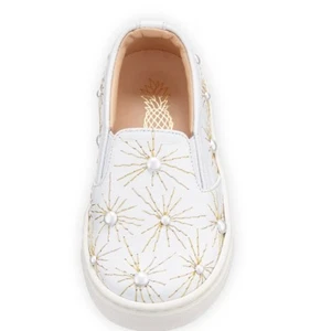 Nuevo En Caja Aquazzura Cosmic Pearl Zapatillas Sin Cordones Niño Pequeño Talla 21 - Imagen 1 de 4