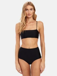 MIKOH L92712 Black Lami High Rise Bikini Bottom Women's Size Small - Picture 1 of 2