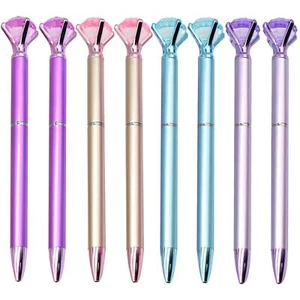 12PCS Big Diamond Retractable Ballpoint Pen gem pens Rhinestones - Picture 1 of 9