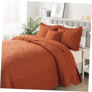 Oversized King Bedspreads - California King Quilt Super King-128"x120" Rust - Picture 1 of 8