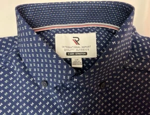 New International Report Quality Classic 4 way Stretch Men’s Shirt-Small - Picture 1 of 9