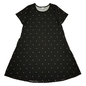 2XL Womens LuLaRoe Jessie Pocket Dress Polka Dot Black White NEW - Picture 1 of 2