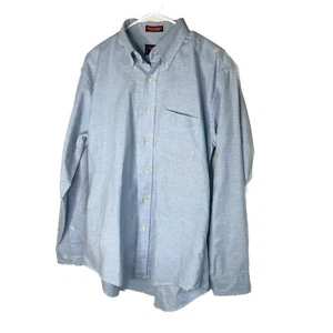 90s Cambridge Classics Shirt Mens size 16 1/2, 34/35 Blue Long Sleeve MINT USA - Picture 1 of 7