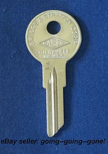 ORIGINAL BASCO KEY BLANK BUICK CADILLAC CHEVY 1926-1931 1098DB H1098DB B5 B16 - Picture 1 of 3