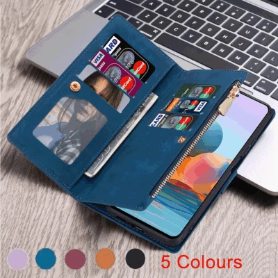 Zip Card Wallet Case Leather Flip Phone Cover For Google Pixel 9 6 7 8 Pro 6A 7A - Image 1 of 4