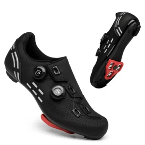 Outdoor Bicycle Shoes with SPD-SL Cleats ADS Cycling Shoes Men Road Bike Sneaker - Picture 1 of 15