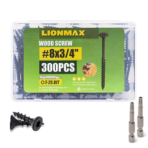 Deck Screws 3/4 Inch, Wood Screws #8 X 3/4", 300 PCS, Rust Resistant, Exterior E - Picture 1 of 12