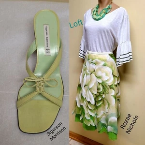 Falda floral única verde y blanco Rozae Nichols, talla pequeña - Imagen 1 de 9