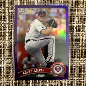 2011 Topps Chrome -  Purple Refractor #156 Cole Hamels #165/499 - Phillies