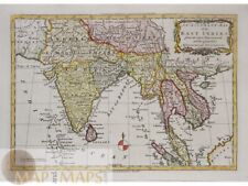 East Indies old map Siam Bengal India Malaca Bowen 1778