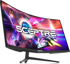 Sophisticated 34" Curved Gaming Monitor - WQHD Resolution & 21:9 Aspect Ratio - Picture 1 of 12