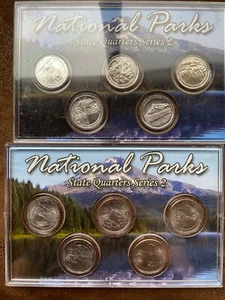 Mint sets 2010 and 2014 National Parks quarters in sealed hard cases USA Mint - Picture 1 of 2