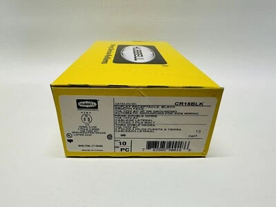 NEW Hubbell (Box of 10) CR15BLK Receptacles  - Image 1 of 3