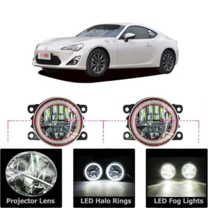LED Fog Light Kit Angel Eye Ring DRL Daytime Running Lamp Fit For Toyota GT86 86 - Picture 1 of 10