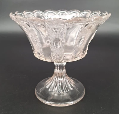 De colección Cristal Transparente Tallo Pie Pedestal Caramelo Compota/Frutero Foto 1 de 4