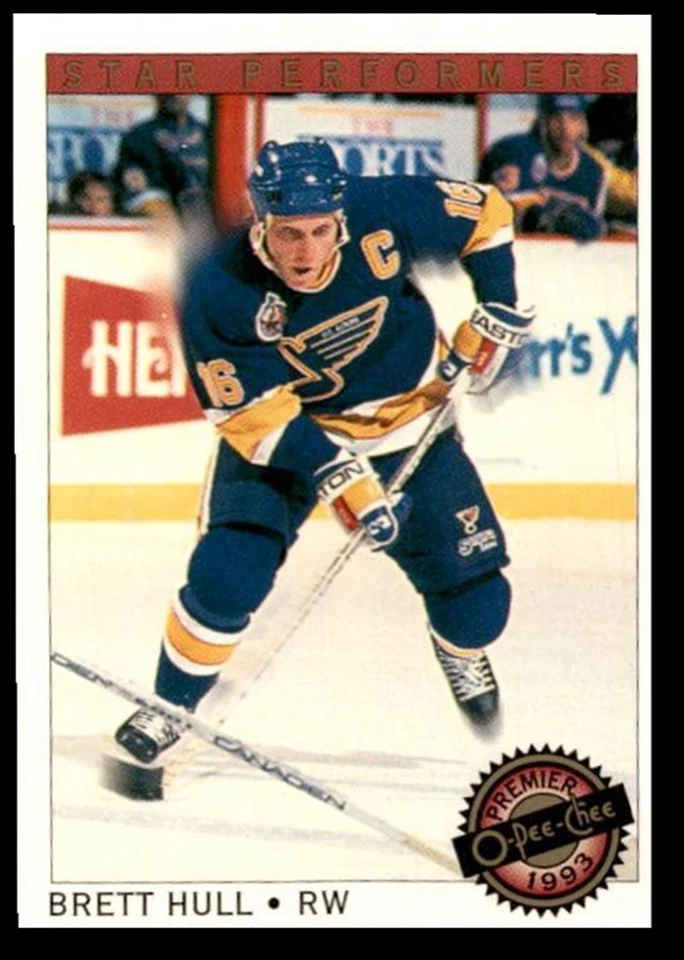 1992-93 O-Pee-Chee Premier Brett Hull St. Louis Blues #21 - Image 1 of 2