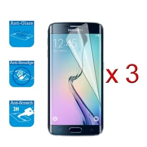 For Samsung Galaxy S6 Edge  -  Screen Protector Cover Guard LCD Film Foil x 3 - Picture 1 of 2