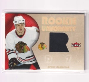 2005-06 Fleer Ultra Rookie Uniformity Patch Brent Seabrook /35 Chicago Blackhawk - Picture 1 of 2
