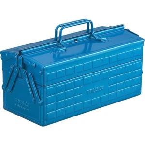 TOYO STEEL2-Tier Tool Box ST-350 Openable Door Storage Case Blue New Japan - Picture 1 of 5
