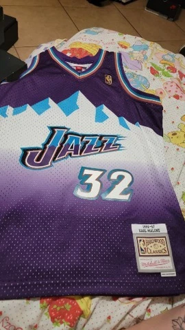 Karl Malone Utah Jazz Mitchell and Ness Big Mountain HWC Swingman Jersey M Cover