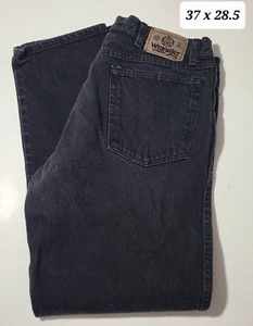 Vintage 80s/90s Wrangler Black Men's Denim Jeans Size 37 x 28.5 Made In USA - Picture 1 of 9