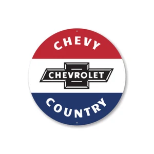 Chevy Country Car Sign, Chevrolet Car Sign, Car-Lover, Garage Metal Sign - Picture 1 of 4