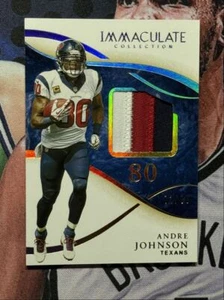 2020 Panini Immaculate Collection Numbers Memorabilia Andre Johnson /80 Houston - Picture 1 of 2
