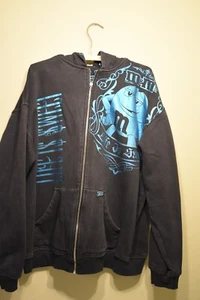 Vintage M&M's ""Life is Sweet"" Schokolade Süßigkeiten Reißverschluss Hoodie Jacke - Größe XL - Bild 1 von 6
