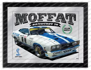 BATHURST 1000 BAR MIRROR SUIT ALLAN MOFFAT FORD XC BATHURST COBRA MAN CAVE #0296 - Picture 1 of 2