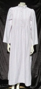 B by BARAD & CO Women’s M L White Pink Floral Cotton Flannel Nightgown - Picture 1 of 6