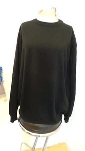 HERRENPULLOVER SCHWARZ FIUME WOLLE/ACRYL RUNDHALS LANGARM Gr.XL 56 GUT - Bild 1 von 8