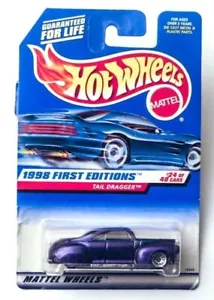 Hot Wheels Tail Dragger Purple 1:64 1998 First Editions Series #18846 New Sealed - Picture 1 of 4