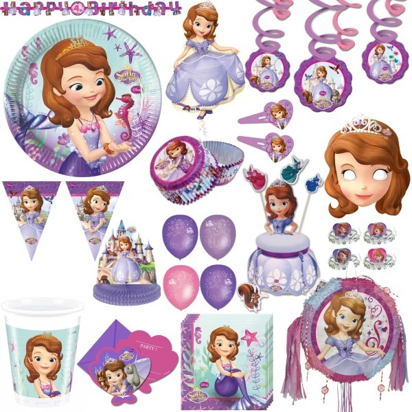 Disney Sofia la Principessa Party Bambini Compleanno Decorazione Set Lilla - Immagine 1 di 1