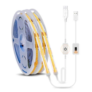 Touch Sensor/Hand Sweep Motion Sensor USB COB LED Strip Lights For Home Kitchen - Picture 1 of 14